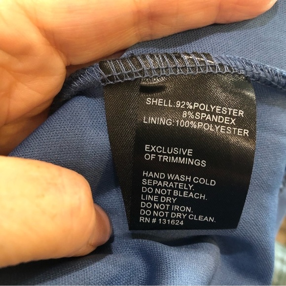 Calessa mixed media cowl neck tunic top asymmetrical hem metallic thread Size M - Picture 9 of 9